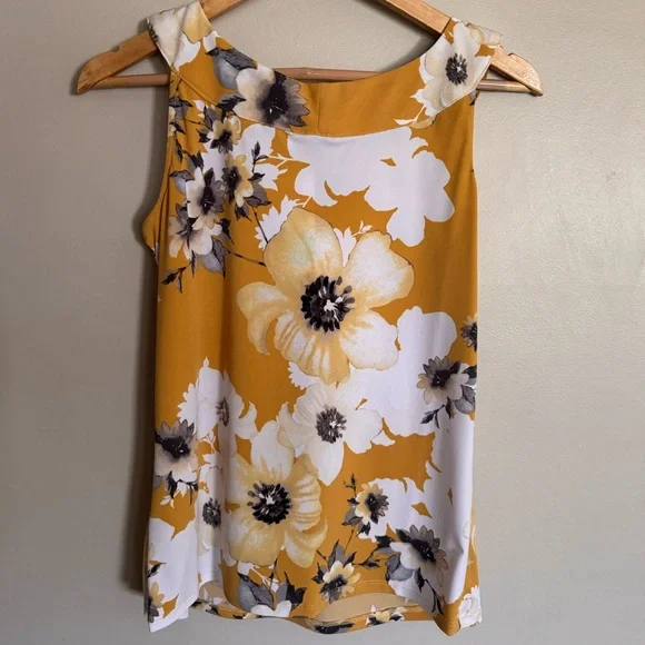 Calvin Klein Yellow Floral Sleeveless Camisole size SM 0057 - Picture 3 of 7